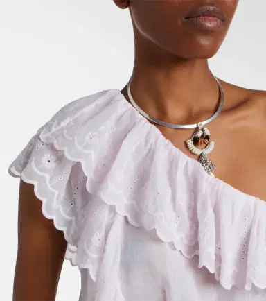 Marant Étoile Lalia embroidered ruffled minidress | Thumbnail 3 Marant Étoile Lalia embroidered ruffled minidress | Thumbnail 3