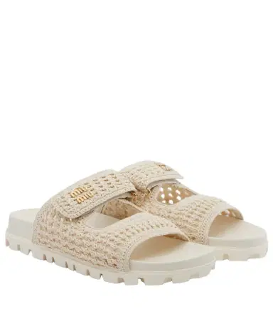 Miu Miu Crochet sandals | Thumbnail 1 Miu Miu Crochet sandals | Thumbnail 1
