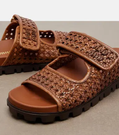 Miu Miu Woven leather sandals | Thumbnail 4