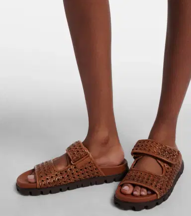 Miu Miu Woven leather sandals | Thumbnail 5