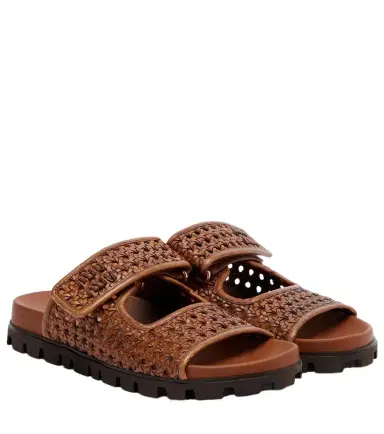 Miu Miu Woven leather sandals | Thumbnail 1