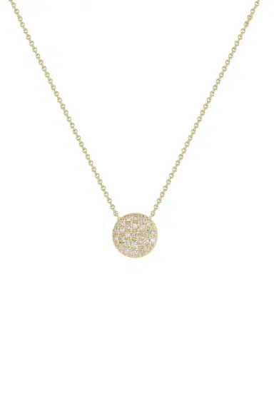 DANA REBECCA DESIGNS Diamond Medium Lauren Joy Disc Necklace | Thumbnail 1