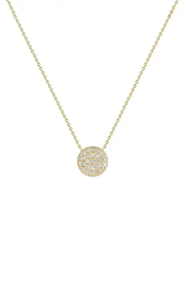 DANA REBECCA DESIGNS Diamond Medium Lauren Joy Disc Necklace