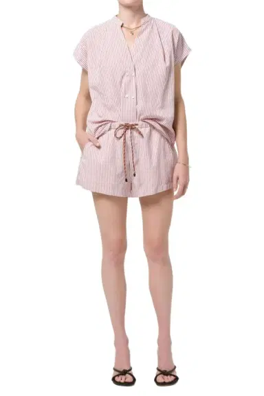 Citizens of Humanity Penelope Blouse - Raspberry Stripe | Thumbnail 1 Citizens of Humanity Penelope Blouse - Raspberry Stripe | Thumbnail 1