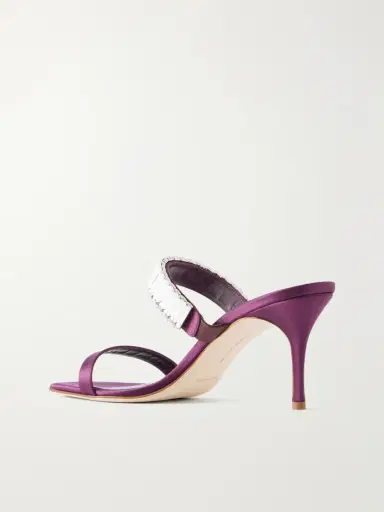 Manolo Blahnik Sakobay 70 Crystal-embellished Satin Sandals | Thumbnail 3 Manolo Blahnik Sakobay 70 Crystal-embellished Satin Sandals | Thumbnail 3
