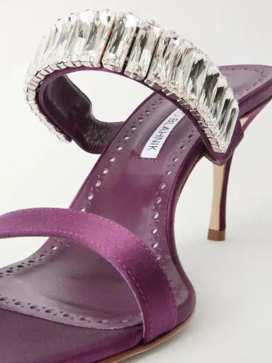 Manolo Blahnik Sakobay 70 Crystal-embellished Satin Sandals | Thumbnail 5 Manolo Blahnik Sakobay 70 Crystal-embellished Satin Sandals | Thumbnail 5