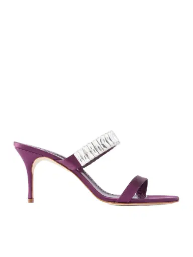 Manolo Blahnik Sakobay 70 Crystal-embellished Satin Sandals | Thumbnail 1 Manolo Blahnik Sakobay 70 Crystal-embellished Satin Sandals | Thumbnail 1