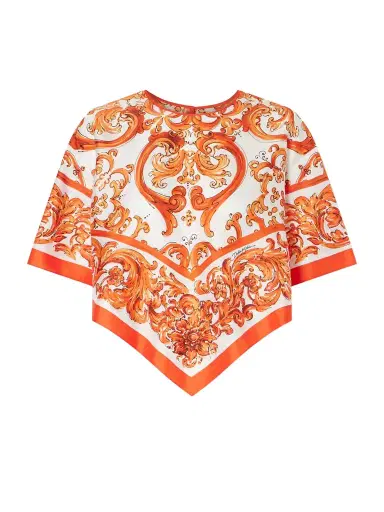 Dolce & Gabbana Printed Silk-twill Blouse | Thumbnail 1 Dolce & Gabbana Printed Silk-twill Blouse | Thumbnail 1