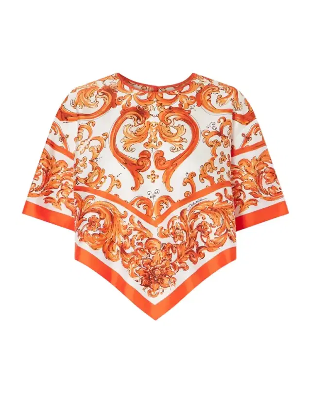 Printed Silk-twill Blouse