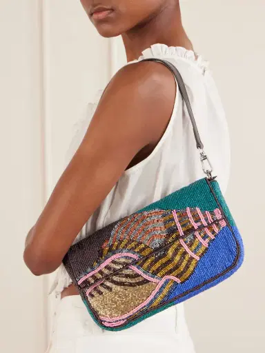 Staud Timmy Beaded Leather Shoulder Bag | Thumbnail 2 Staud Timmy Beaded Leather Shoulder Bag | Thumbnail 2