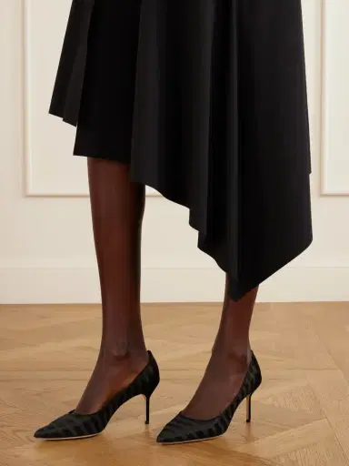 Manolo Blahnik Bb 70 Striped Mesh Pumps | Thumbnail 2 Manolo Blahnik Bb 70 Striped Mesh Pumps | Thumbnail 2