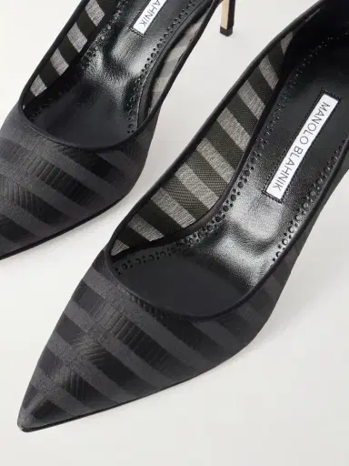 Manolo Blahnik Bb 70 Striped Mesh Pumps | Thumbnail 5 Manolo Blahnik Bb 70 Striped Mesh Pumps | Thumbnail 5