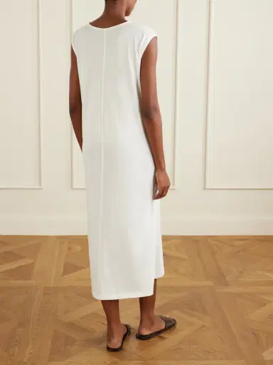 TOTEME Tie-detailed Cotton Midi Dress | Thumbnail 3 TOTEME Tie-detailed Cotton Midi Dress | Thumbnail 3