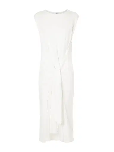 TOTEME Tie-detailed Cotton Midi Dress | Thumbnail 1 TOTEME Tie-detailed Cotton Midi Dress | Thumbnail 1
