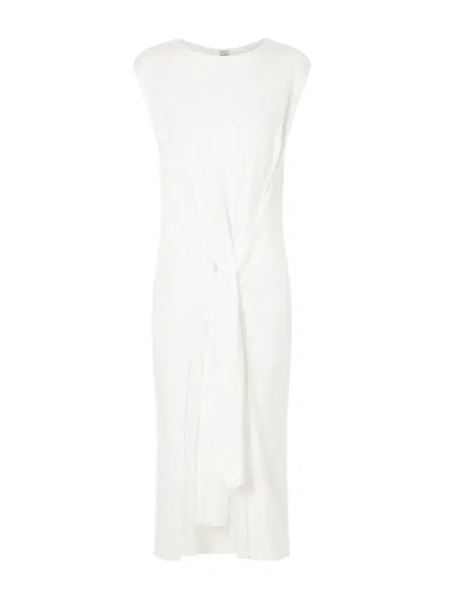 TOTEME Tie-detailed Cotton Midi Dress
