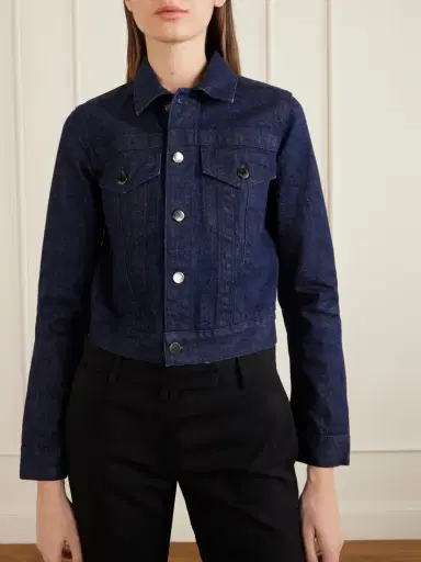 Calvin Klein Collection Lynette Wool-denim Jacket | Thumbnail 3 Calvin Klein Collection Lynette Wool-denim Jacket | Thumbnail 3