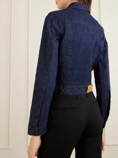 Calvin Klein Collection Lynette Wool-denim Jacket | Thumbnail 4 Calvin Klein Collection Lynette Wool-denim Jacket | Thumbnail 4