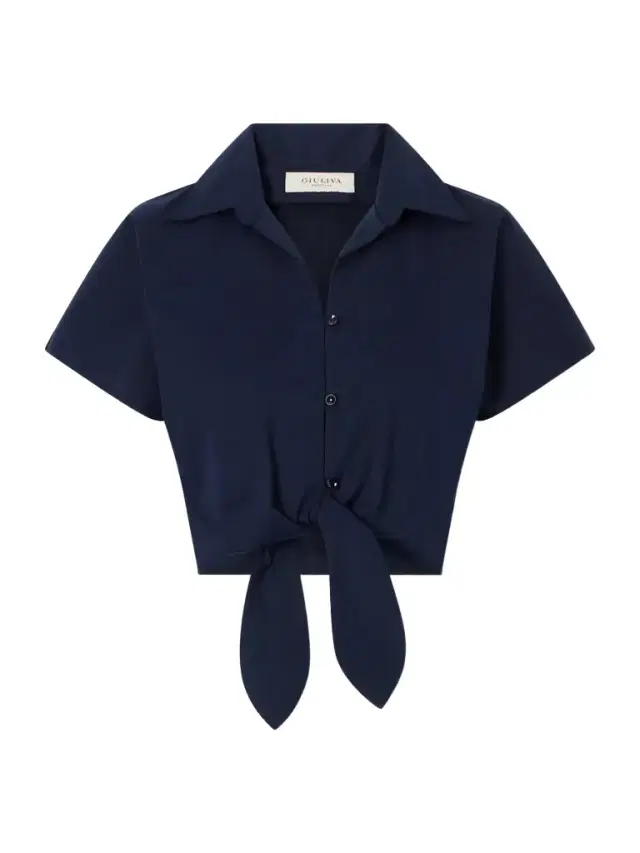 Tilda Cropped Tie-front Cotton-blend Shirt