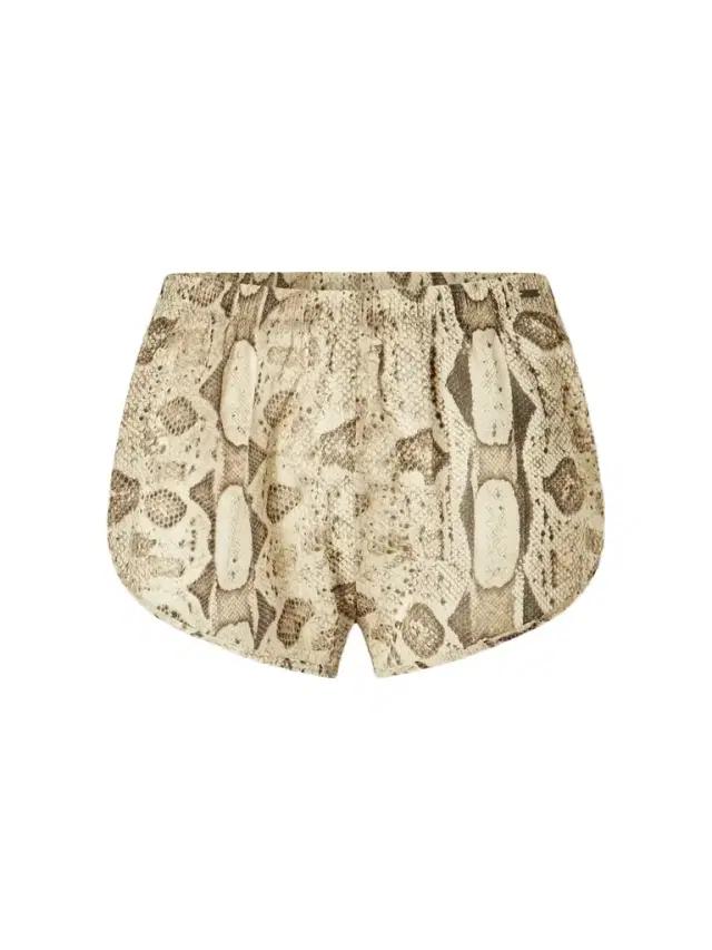Phyton-print Silk-blend-chiffon Shorts