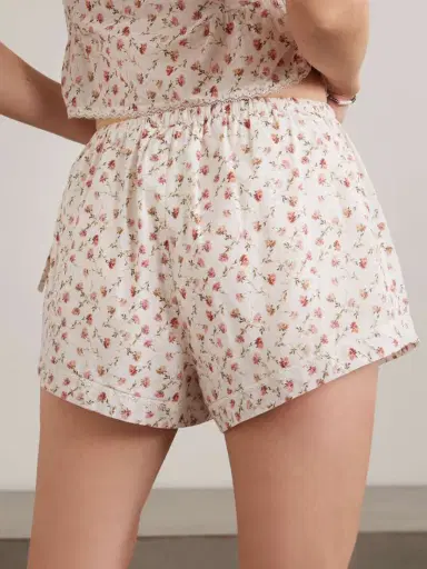 Posse Charlotte Lace-trimmed Floral-print Cotton Shorts | Thumbnail 3 Posse Charlotte Lace-trimmed Floral-print Cotton Shorts | Thumbnail 3