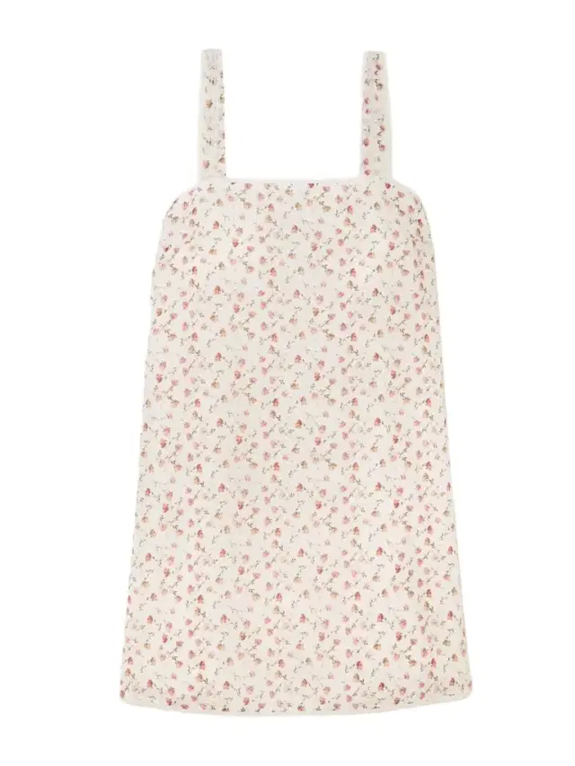 Posse Charlotte Lace-trimmed Floral-print Cotton Mini Dress