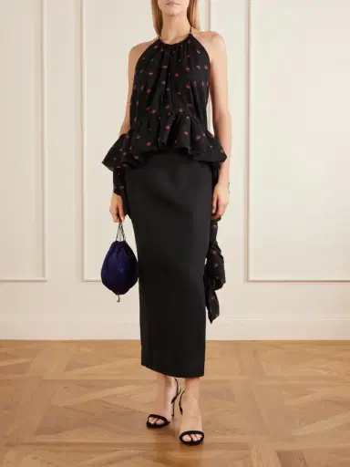 LIBEROWE Tamara Printed Silk-chiffon Peplum Blouse | Thumbnail 2 LIBEROWE Tamara Printed Silk-chiffon Peplum Blouse | Thumbnail 2