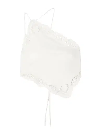 Posse Darya One-shoulder Lace-trimmed Linen And Cotton-blend Top | Thumbnail 1