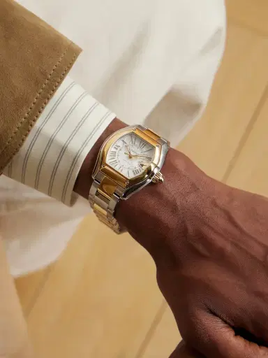 Cartier Roadster Medium 42.5mm 18-karat Gold, Steel And Alligator Watch, Ref. No. Crw2rd0009 | Thumbnail 2 Cartier Roadster Medium 42.5mm 18-karat Gold, Steel And Alligator Watch, Ref. No. Crw2rd0009 | Thumbnail 2