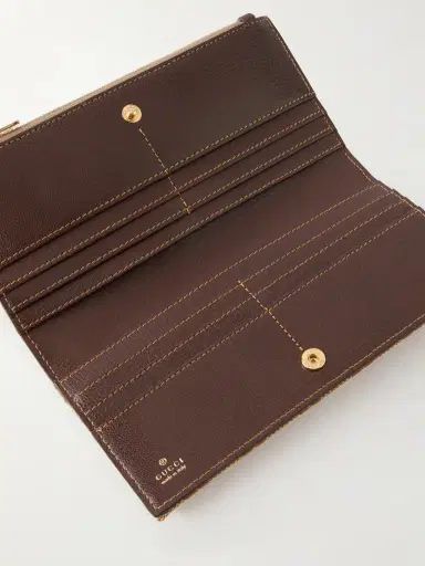 Gucci Leather-trimmed Gg Supreme-jacquard Coated-canvas Wallet | Thumbnail 4 Gucci Leather-trimmed Gg Supreme-jacquard Coated-canvas Wallet | Thumbnail 4