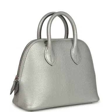 HERMÈS Hermes 1923 Bolide Mini Argent Chevre Mysore Palladium Hardware | Thumbnail 2 HERMÈS Hermes 1923 Bolide Mini Argent Chevre Mysore Palladium Hardware | Thumbnail 2