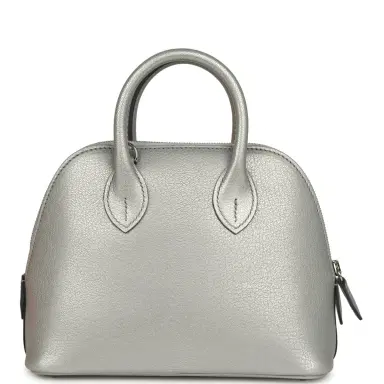 HERMÈS Hermes 1923 Bolide Mini Argent Chevre Mysore Palladium Hardware | Thumbnail 4 HERMÈS Hermes 1923 Bolide Mini Argent Chevre Mysore Palladium Hardware | Thumbnail 4