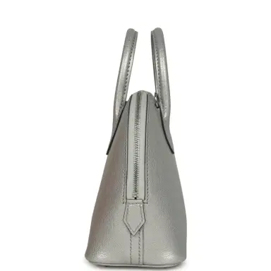 HERMÈS Hermes 1923 Bolide Mini Argent Chevre Mysore Palladium Hardware | Thumbnail 7 HERMÈS Hermes 1923 Bolide Mini Argent Chevre Mysore Palladium Hardware | Thumbnail 7
