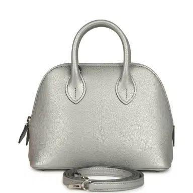 HERMÈS Hermes 1923 Bolide Mini Argent Chevre Mysore Palladium Hardware | Thumbnail 1 HERMÈS Hermes 1923 Bolide Mini Argent Chevre Mysore Palladium Hardware | Thumbnail 1