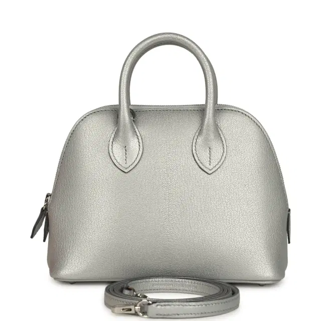 hermes Hermes 1923 Bolide Mini Argent Chevre Mysore Palladium Hardware
