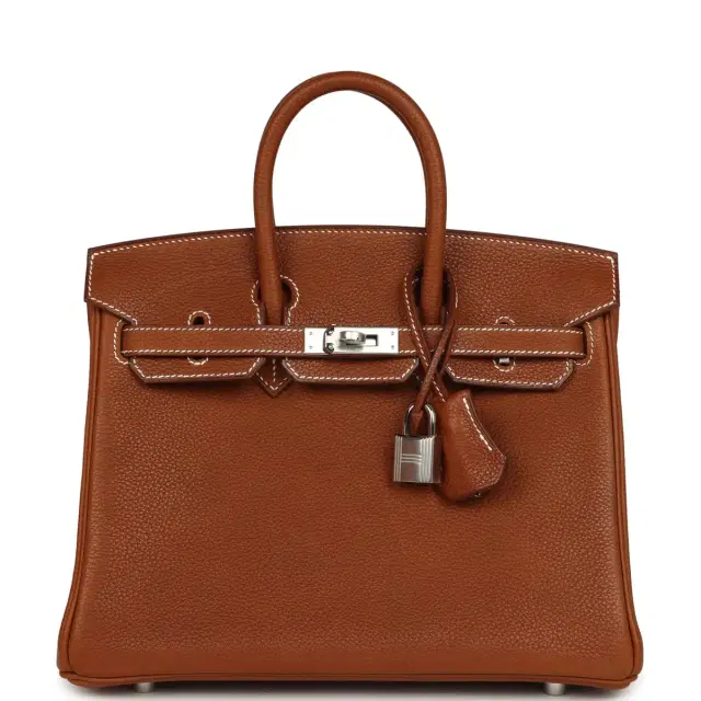 hermes Hermes Birkin 25 Fauve Barenia Faubourg Palladium Hardware