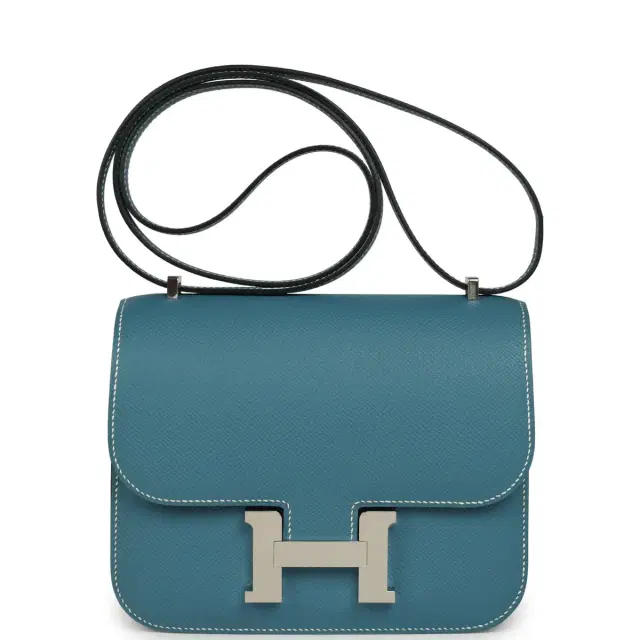 hermes Hermes Constance 18 Blue Jean Epsom Palladium Hardware