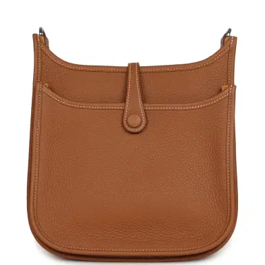 HERMÈS Hermes Evelyne 23 Gold Clemence Palladium Hardware | Thumbnail 4 HERMÈS Hermes Evelyne 23 Gold Clemence Palladium Hardware | Thumbnail 4