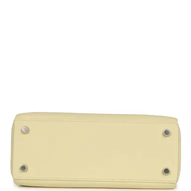 HERMÈS Hermes Kelly Retourne 25 Jaune Milton Swift Palladium Hardware | Thumbnail 6