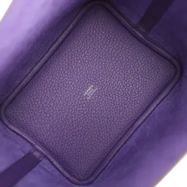 HERMÈS Hermes Picotin Lock 18 Purple Clemence Palladium Hardware | Thumbnail 7 HERMÈS Hermes Picotin Lock 18 Purple Clemence Palladium Hardware | Thumbnail 7