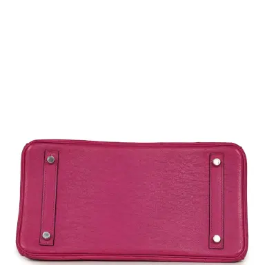 HERMÈS Pre-owned Hermes Birkin 30 Rose Poupre Ostrich Palladium Hardware | Thumbnail 6 HERMÈS Pre-owned Hermes Birkin 30 Rose Poupre Ostrich Palladium Hardware | Thumbnail 6