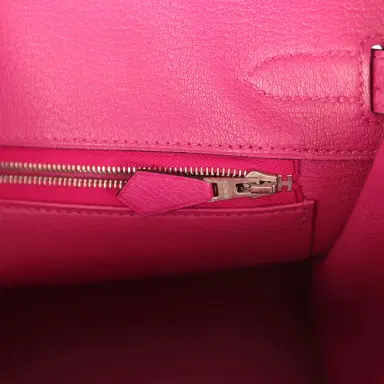 HERMÈS Pre-owned Hermes Birkin 30 Rose Poupre Ostrich Palladium Hardware | Thumbnail 9 HERMÈS Pre-owned Hermes Birkin 30 Rose Poupre Ostrich Palladium Hardware | Thumbnail 9