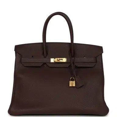 HERMÈS Pre-owned Hermes Birkin 35 Rouge Sellier Togo Gold Hardware | Thumbnail 1 HERMÈS Pre-owned Hermes Birkin 35 Rouge Sellier Togo Gold Hardware | Thumbnail 1