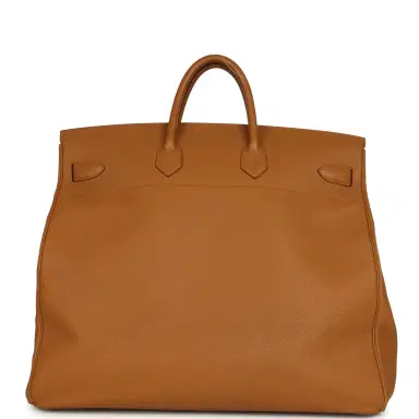 HERMÈS Pre-owned Hermes Birkin HAC 50 Caramel Togo Palladium Hardware | Thumbnail 4