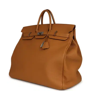 HERMÈS Pre-owned Hermes Birkin HAC 50 Caramel Togo Palladium Hardware | Thumbnail 5