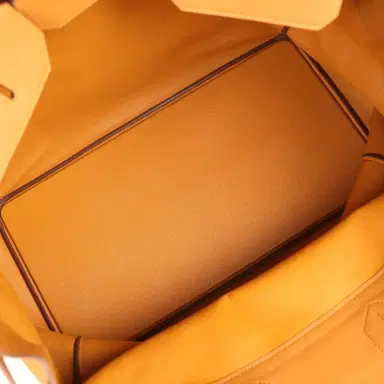 HERMÈS Pre-owned Hermes Birkin HAC 50 Caramel Togo Palladium Hardware | Thumbnail 8