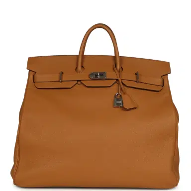 HERMÈS Pre-owned Hermes Birkin HAC 50 Caramel Togo Palladium Hardware | Thumbnail 1