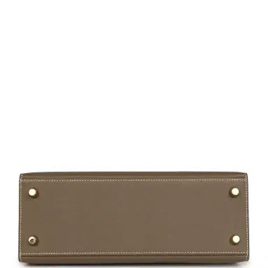 HERMÈS Pre-owned Hermes Kelly Sellier 25 Etoupe Epsom Gold Hardware | Thumbnail 6