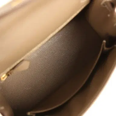 HERMÈS Pre-owned Hermes Kelly Sellier 25 Etoupe Epsom Gold Hardware | Thumbnail 8