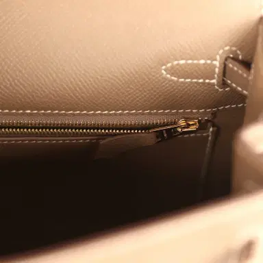 HERMÈS Pre-owned Hermes Kelly Sellier 25 Etoupe Epsom Gold Hardware | Thumbnail 9
