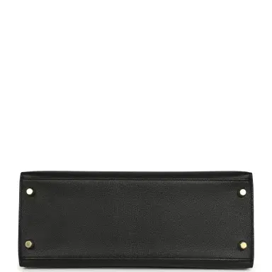 HERMÈS Pre-owned Hermes Special Order (HSS) Kelly Sellier 28 Black Chevre Mysore Permabrass Hardware | Thumbnail 6 HERMÈS Pre-owned Hermes Special Order (HSS) Kelly Sellier 28 Black Chevre Mysore Permabrass Hardware | Thumbnail 6